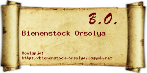 Bienenstock Orsolya névjegykártya